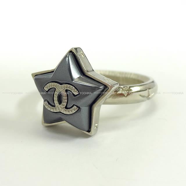 17年秋冬 新作 Chanel シャネル 指輪 ココマーク スター リング シルバーグレー 9137 52 新品