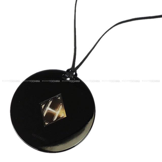 Hermes エルメス ペンダント ネックレス クォーツ 黒 バッファローホーン 新品未使用