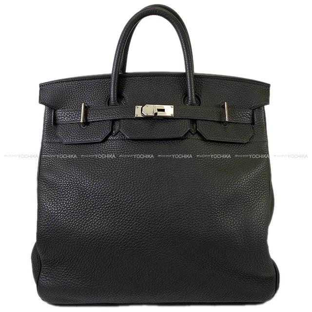 Hermes エルメス バッグ オータクロア 40 黒 フィヨルド シルバー金具 Saランク 中古