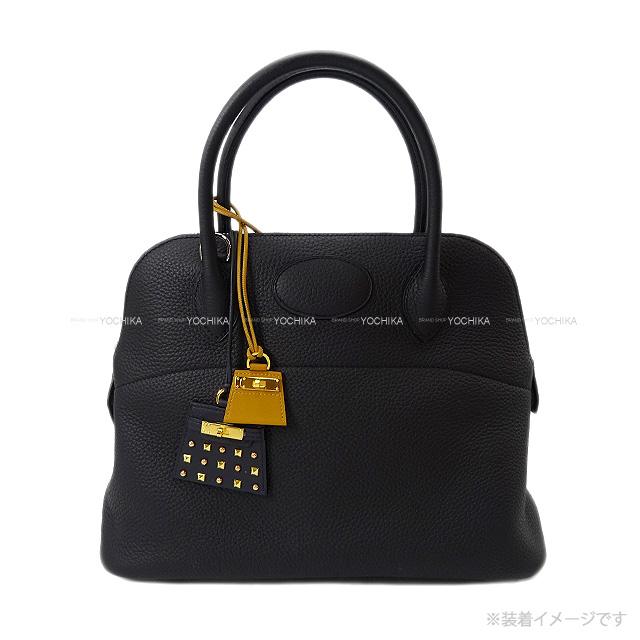 2021年秋冬 HERMES エルメス モンプティケリー GM クルーテ 黒 (ブラック) スイフト/スタッズ ゴールド金具 ネックレス 新品