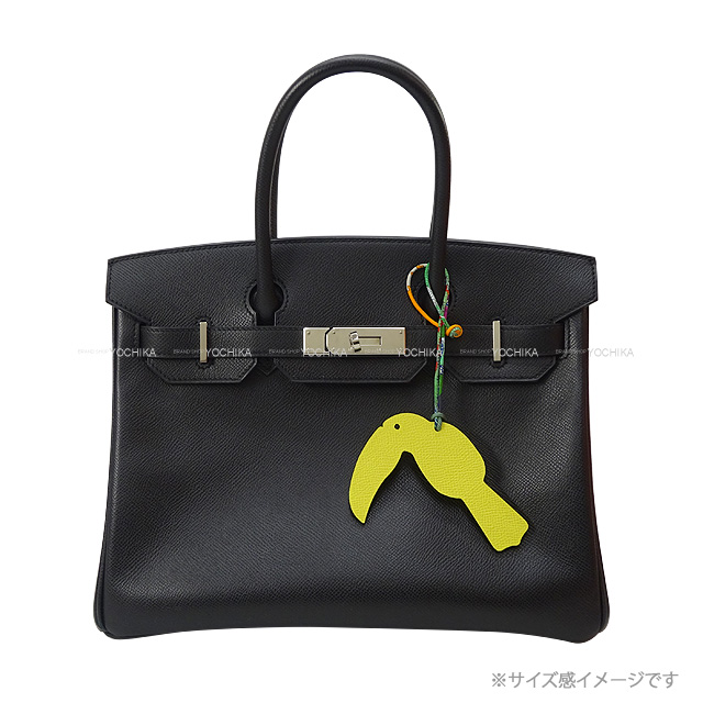 HERMES エルメス バッグチャーム プティアッシュ オオハシ 鳥 スフレ/黒 (ブラック) エプソン/トゴ 新品