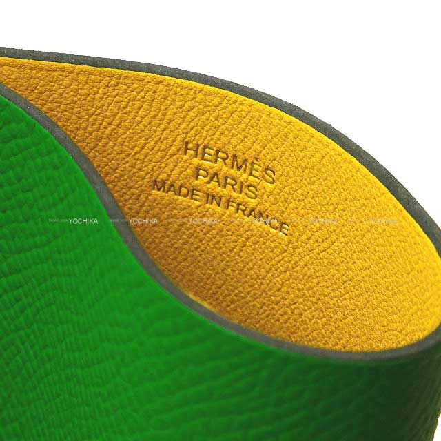 HERMES エルメス サングラス メガネケース Ｈセリエ ヴェルソ ヴェールユッカ/サン エプソン シルバー金具 B刻印 新品未使用